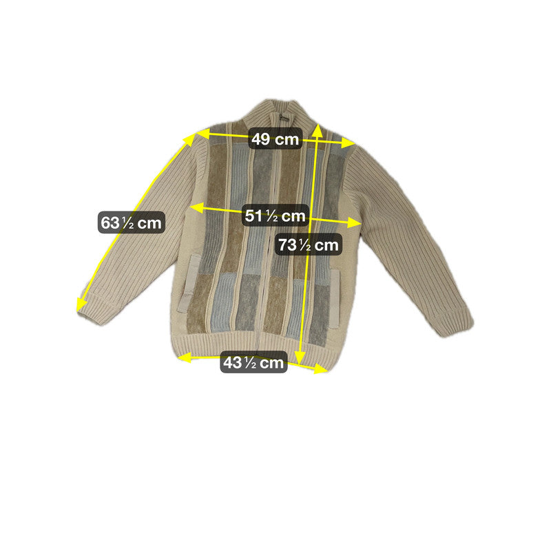 Babista Herren Strickjacke Gr L Farbe beige Blau