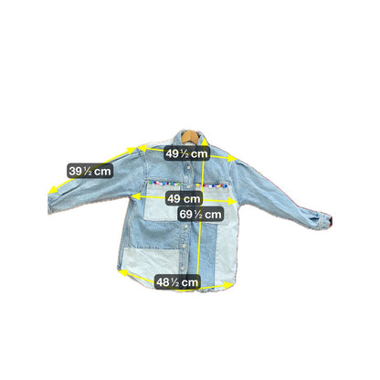 Mango Damen Jeansjacke Gr. S Farbe blau
