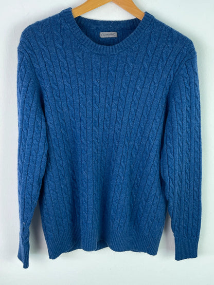 Emidio Tucci Damen Strickpullover aus Lanawolle Gr. M Farbe blau