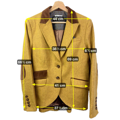 Rofa Fashion Gruppe Damen Blazer Gr 42 in Gelb. Schurwolle 100