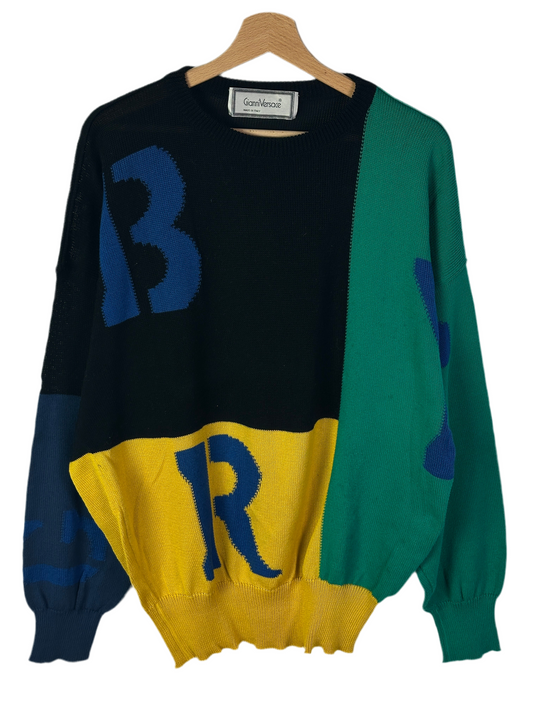 Herren Pullover Gianni Versace Gr 52 Farbe Bunt