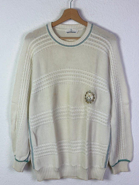 Herren Pullover Umberto Bilancioni Gr 50 Farbe Weiß