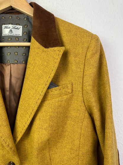 Rofa Fashion Gruppe Damen Blazer Gr 42 in Gelb. Schurwolle 100