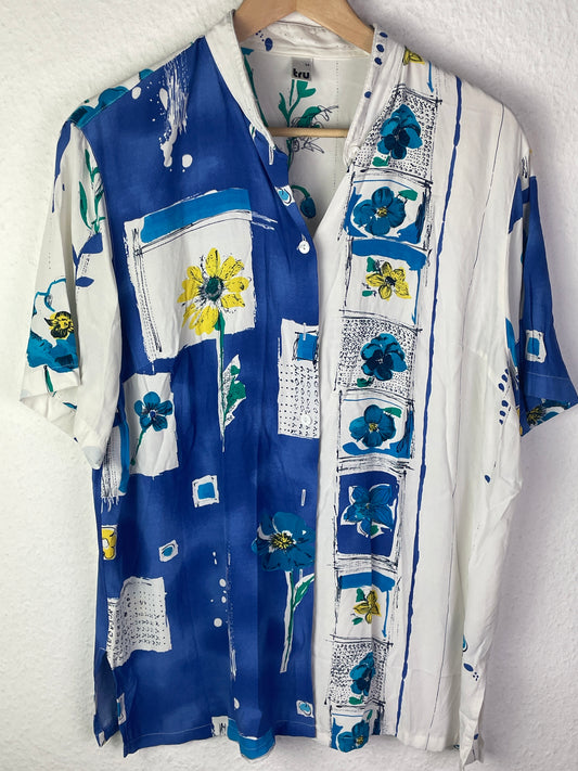Damenhemd von Tru Größe 44, Farbe Bunt, original Vintage