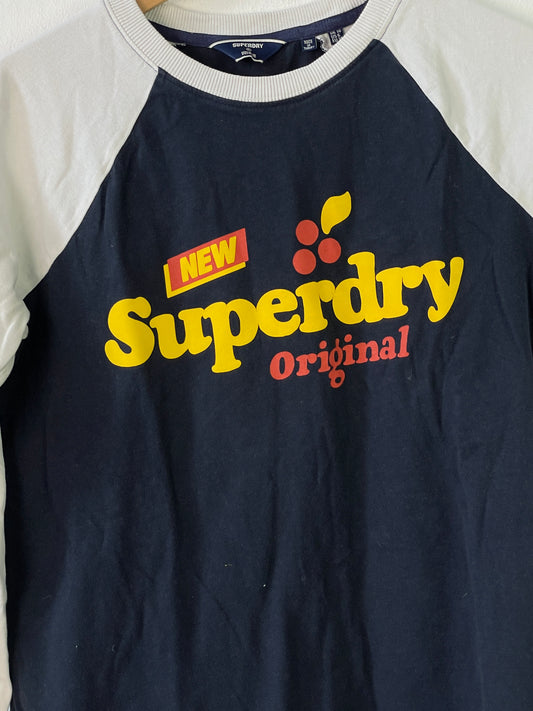 Superdry Herren Pullover Gr. S Farbe blau weiss