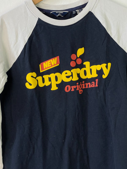 Superdry Herren Pullover Gr. S Farbe blau weiss