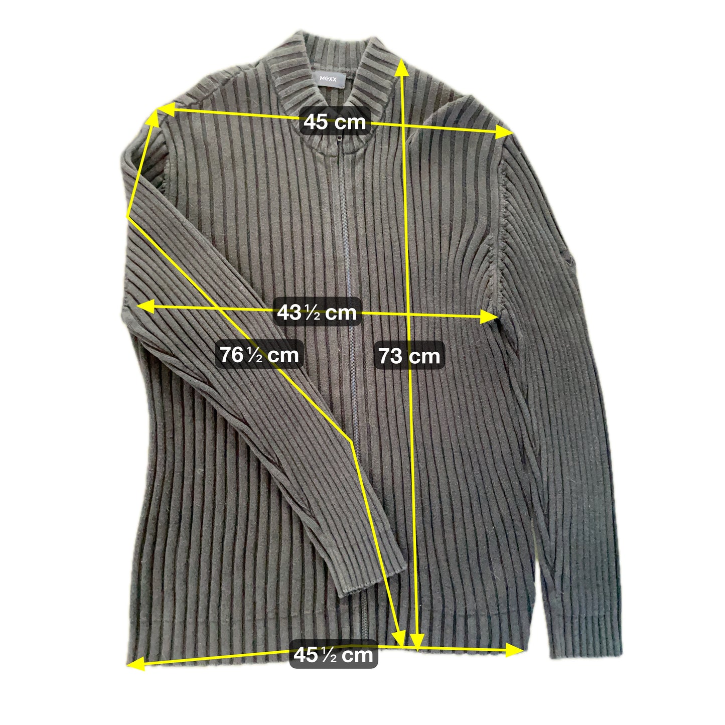 Mexx Herren Strickjacke Gr. L Farbe grau