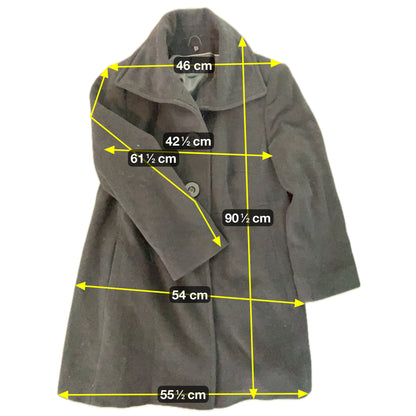 Barbara Lebek Damen Mantel aus Lanawolle Gr. XL Farbe schwarz