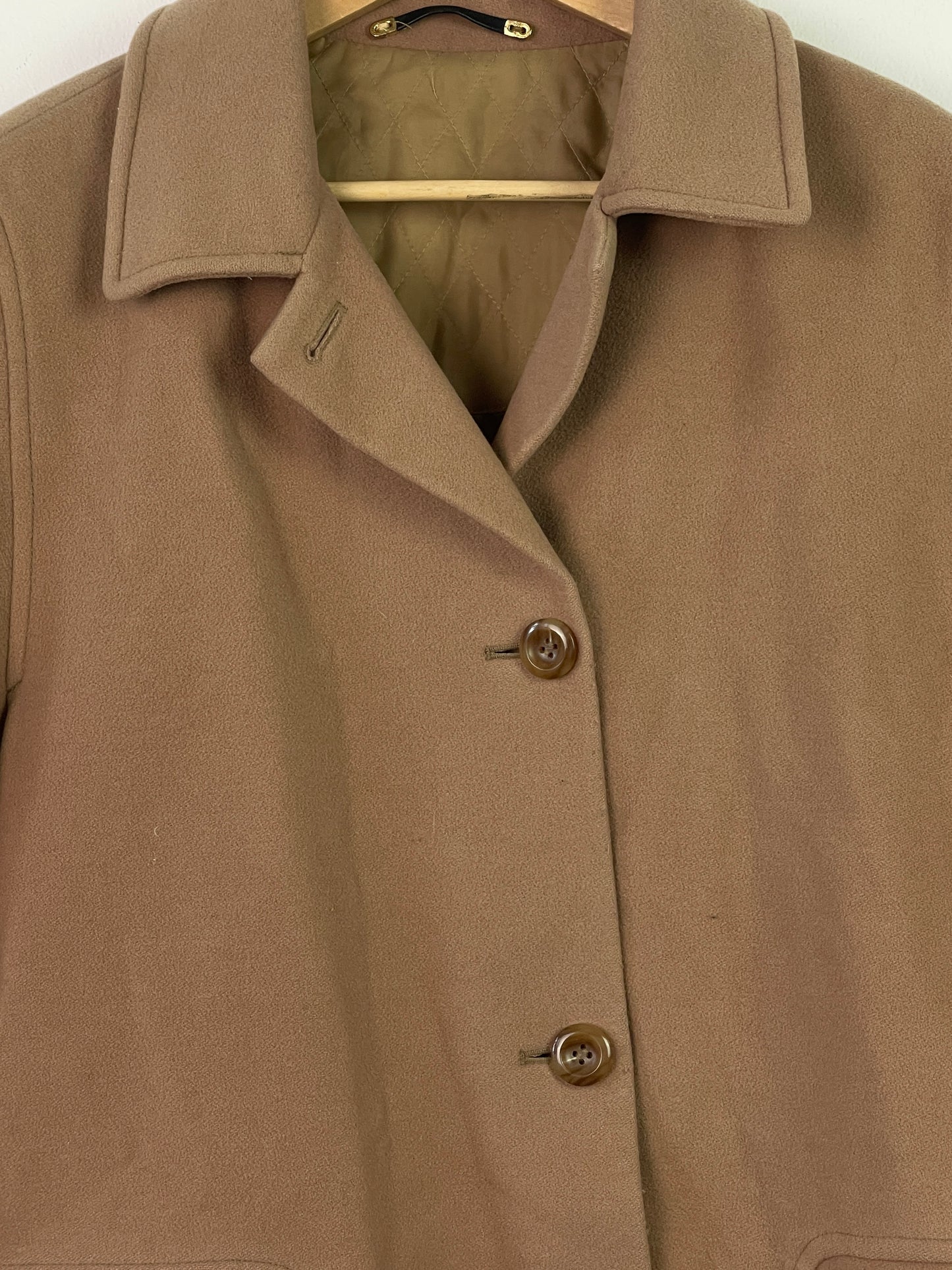 C&A Damen Mantel aus Lanawolle und Kaschmir Gr. XL Farbe beige