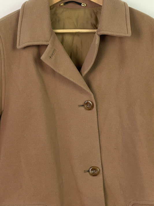 C&A Damen Mantel aus Lanawolle und Kaschmir Gr. XL Farbe beige