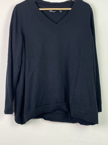 Ulla Popken Damen Pullover Gr. XL Farbe schwarz