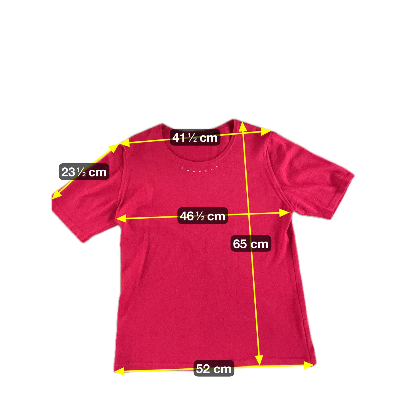 Fabiani Damen T-Shirt aus Merinowolle Gr. XL Farbe rot