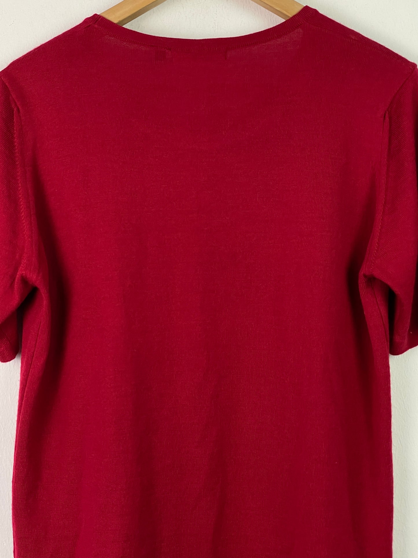 Fabiani Damen T-Shirt aus Merinowolle Gr. XL Farbe rot