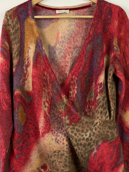 Bonita Damen Pullover aus Mohair und Lammwolle Gr. L Farbe bunt