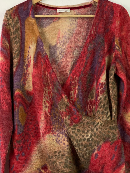 Bonita Damen Pullover aus Mohair und Lammwolle Gr. L Farbe bunt