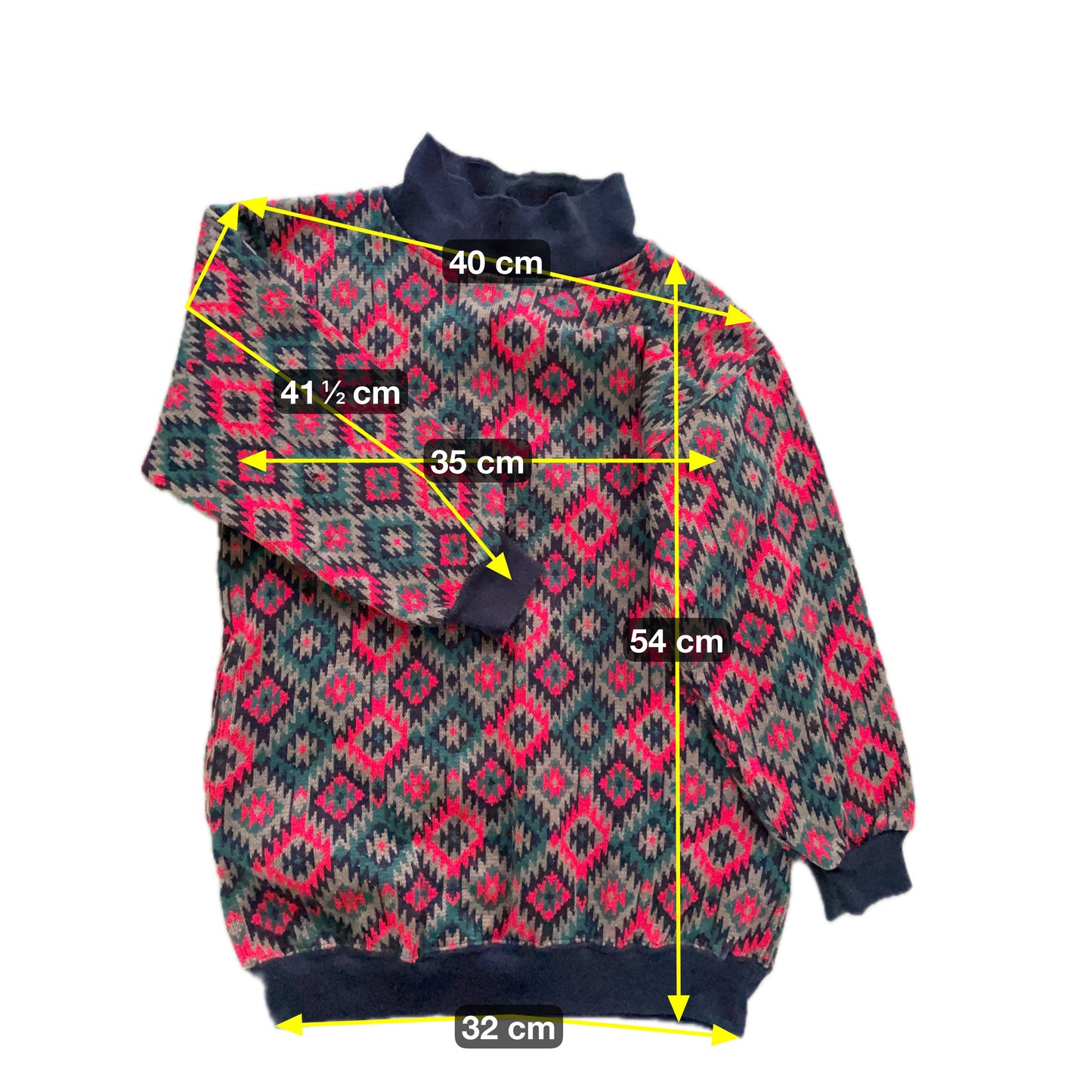 Vintage Kinder Pullover Gr. S Farbe bunt