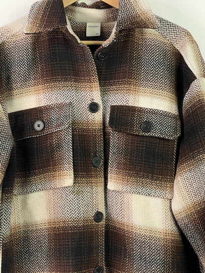 Studio Damen Hemd Gr S Farbe braun beige