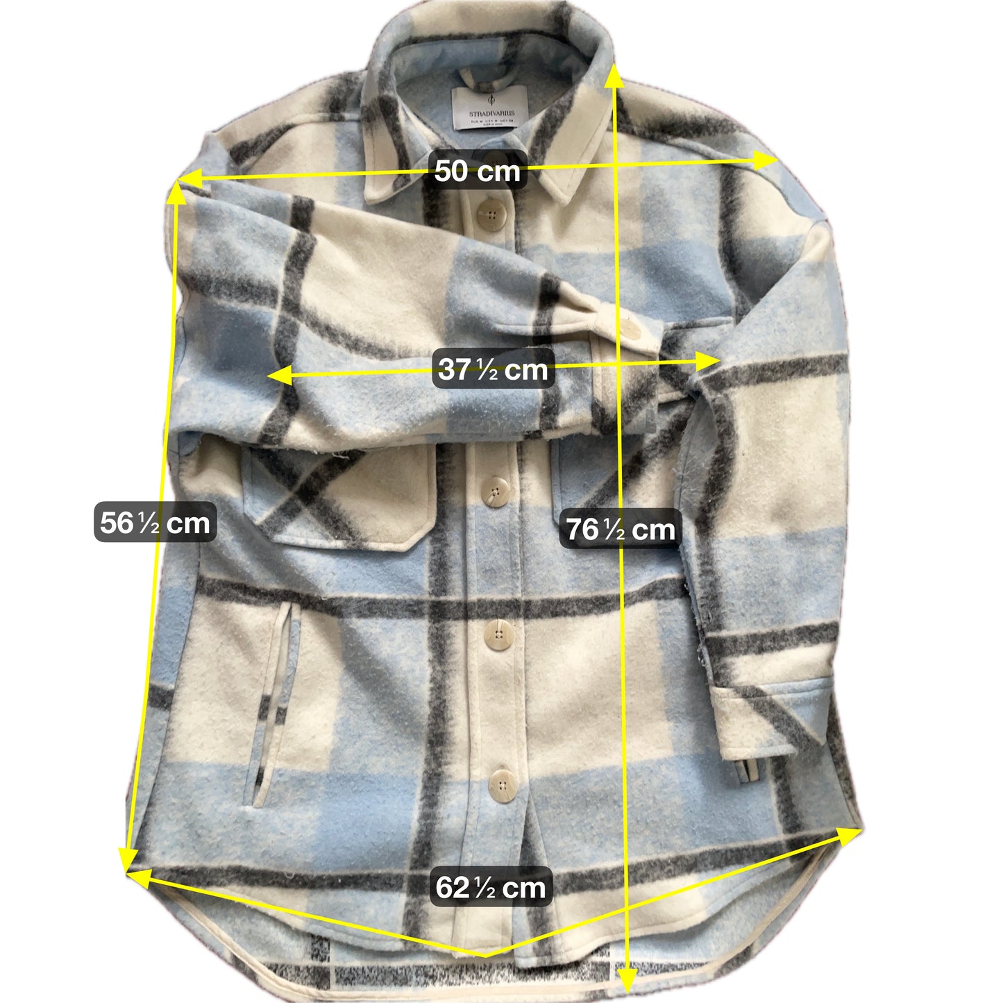 Stradivarius Damen Hemd Gr M Farbe blau weiss