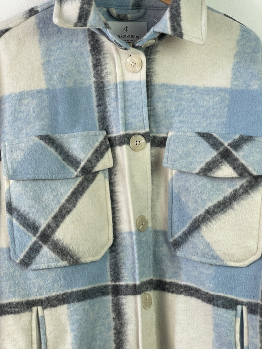 Stradivarius Damen Hemd Gr M Farbe blau weiss