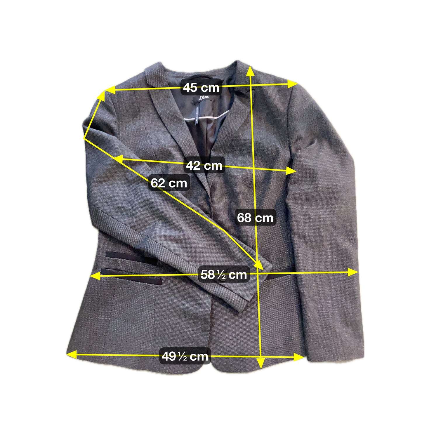 S.Oliver Herren Sakko Gr L Farbe grau