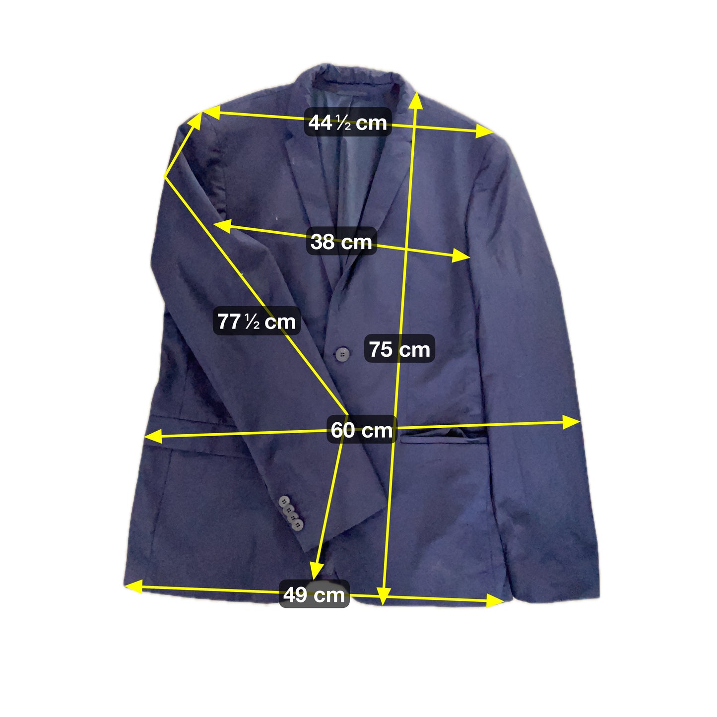 Calvin Klein Herren Sakko aus Wolle Gr L Farbe marineblau