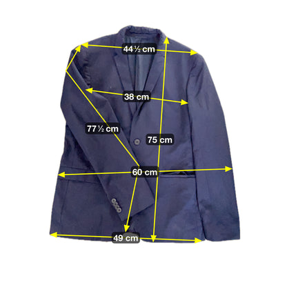 Calvin Klein Herren Sakko aus Wolle Gr L Farbe marineblau