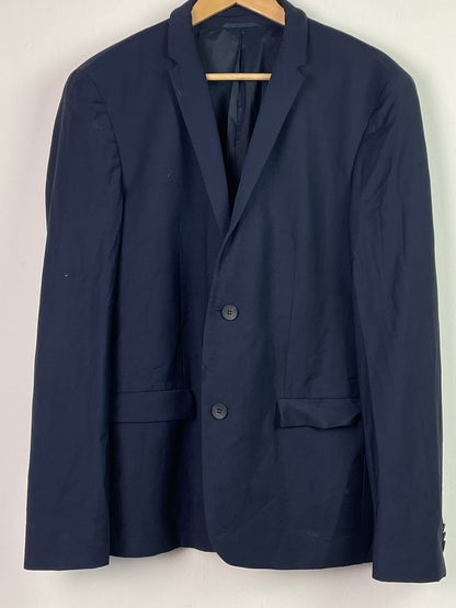 Calvin Klein Herren Sakko aus Wolle Gr L Farbe marineblau