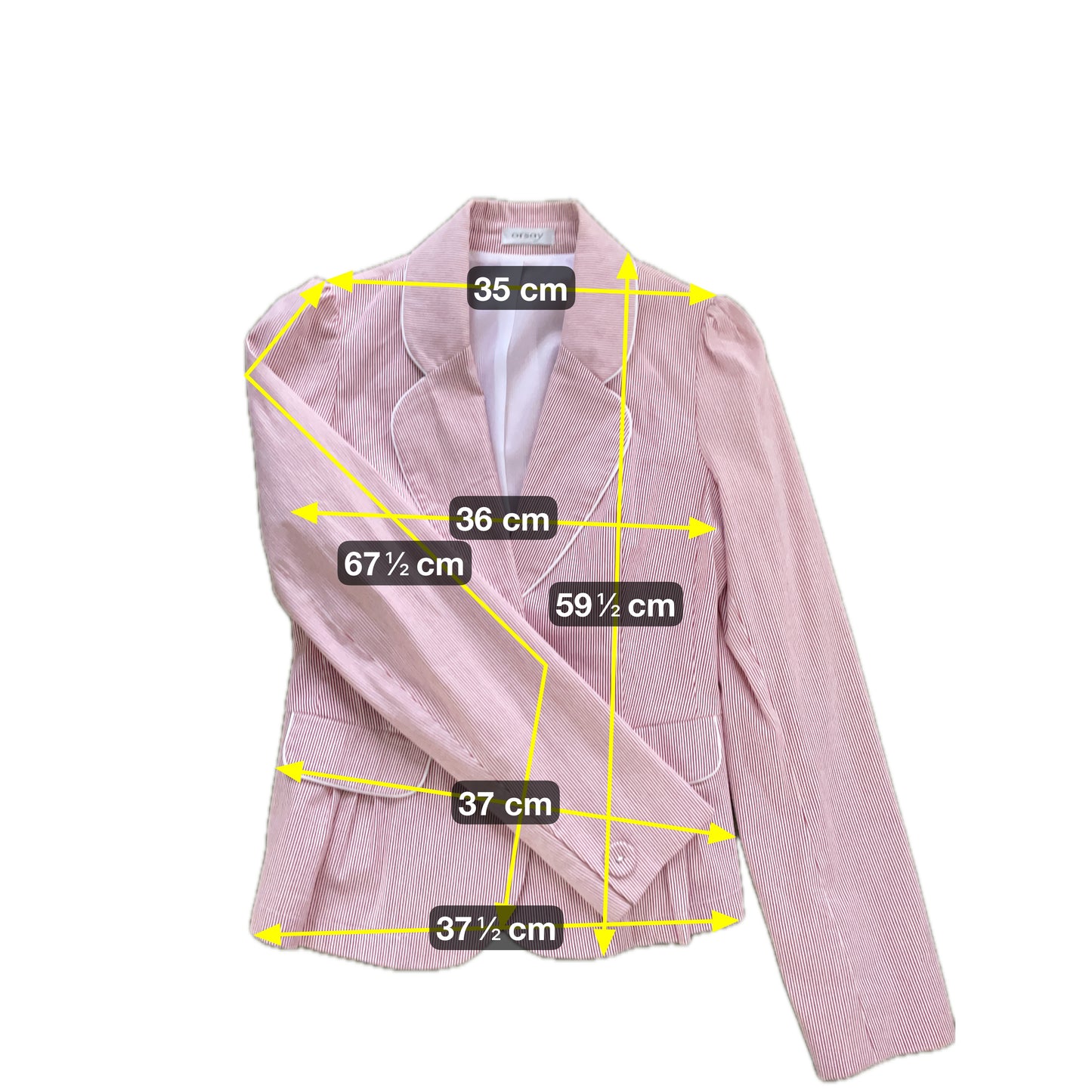 Orsay Damen Jacke Gr S Farbe rot weiss