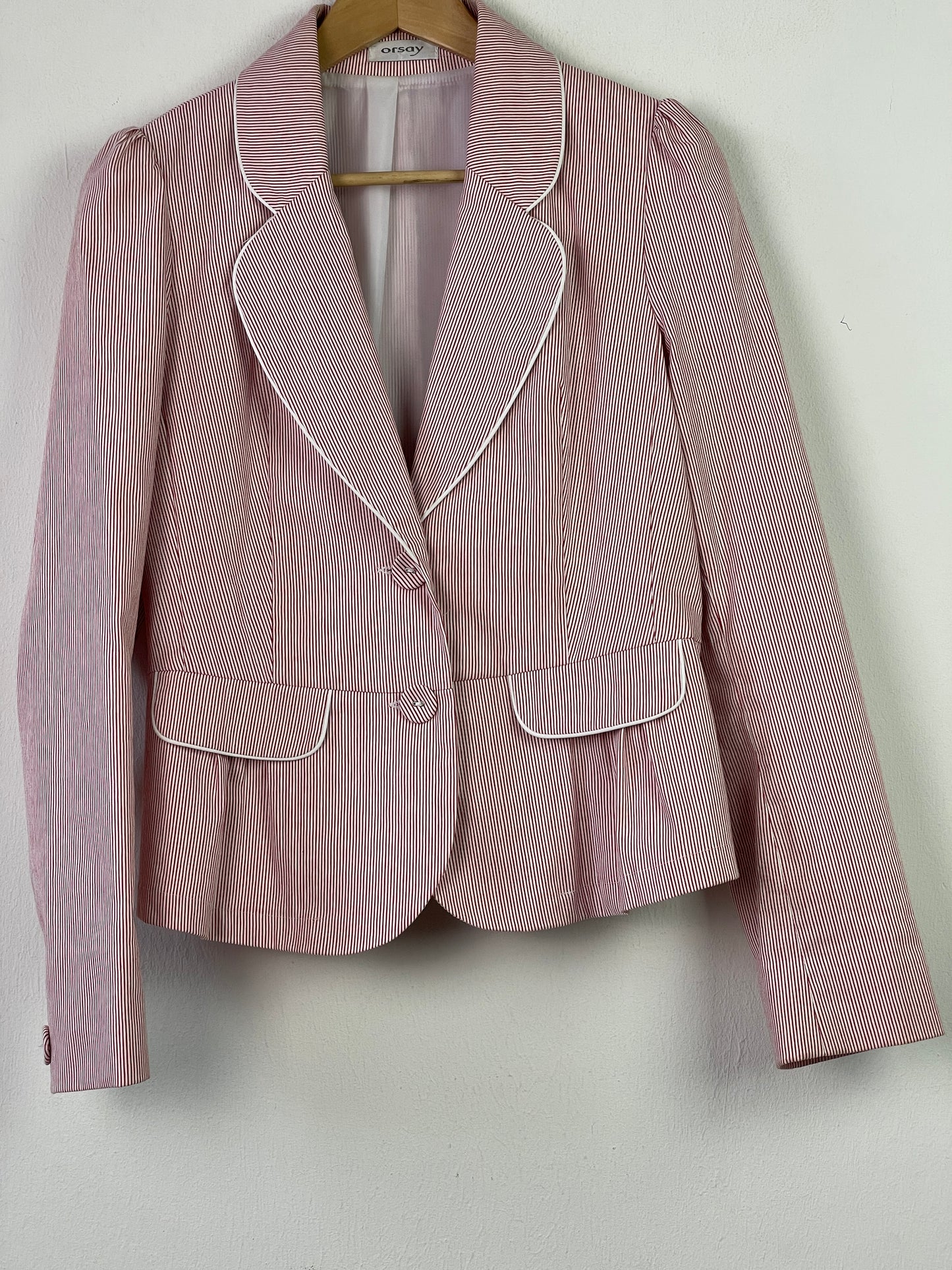 Orsay Damen Jacke Gr S Farbe rot weiss