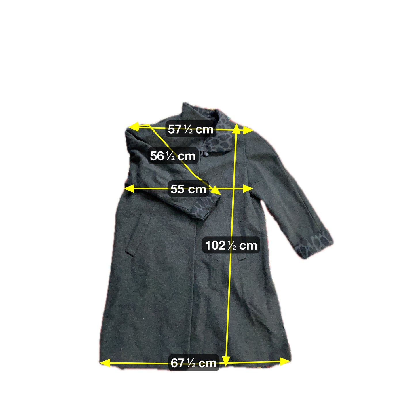 Marcona Damen Mantel aus Wolle Gr XXXL Farbe schwarz