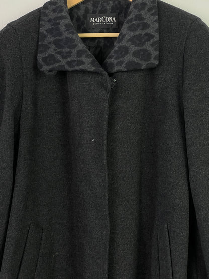 Marcona Damen Mantel aus Wolle Gr XXXL Farbe schwarz