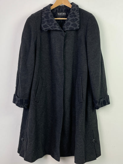 Marcona Damen Mantel aus Wolle Gr XXXL Farbe schwarz