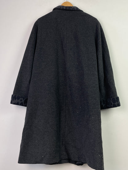 Marcona Damen Mantel aus Wolle Gr XXXL Farbe schwarz