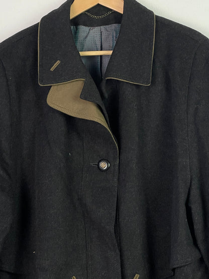 Top-Class Loden Herren Mantel aus Wolle Gr XL Farbe schwarz