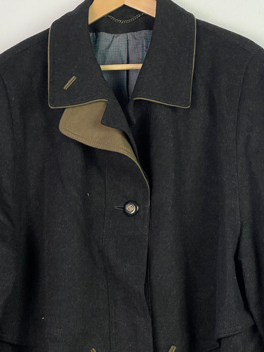 Top-Class Loden Herren Mantel aus Wolle Gr XL Farbe schwarz