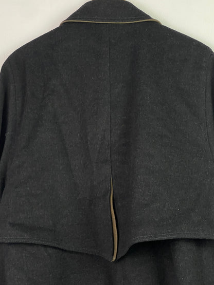 Top-Class Loden Herren Mantel aus Wolle Gr XL Farbe schwarz