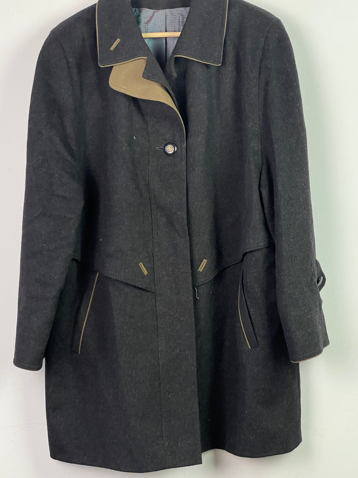 Top-Class Loden Herren Mantel aus Wolle Gr XL Farbe schwarz