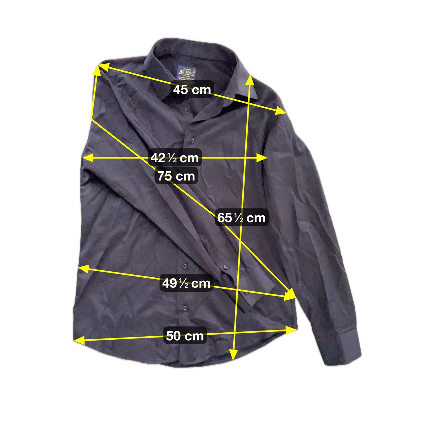 Jet Polo Herren Hemd Gr XL Farbe schwarz