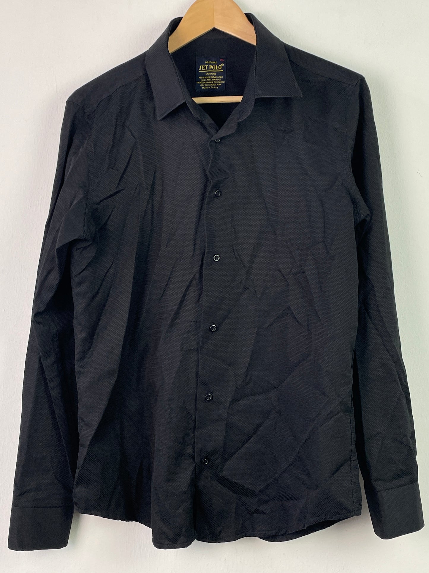 Jet Polo Herren Hemd Gr XL Farbe schwarz