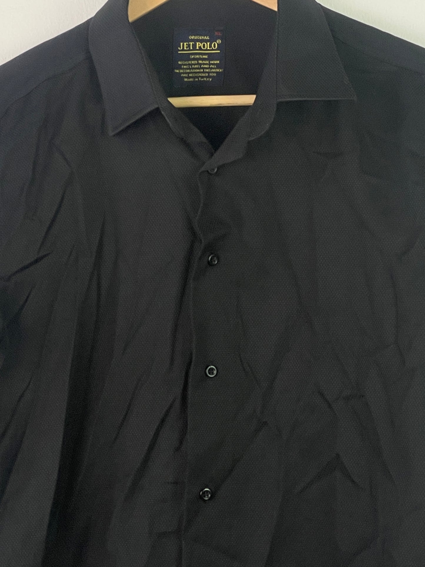 Jet Polo Herren Hemd Gr XL Farbe schwarz