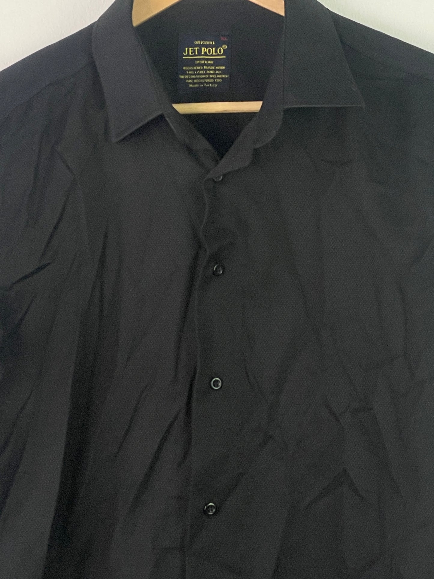 Jet Polo Herren Hemd Gr XL Farbe schwarz