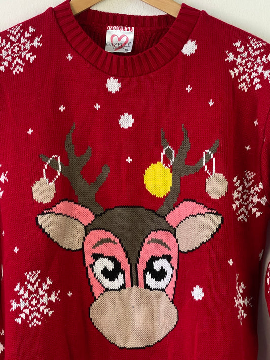 Gazelle Damen Weihnachts Pullover Gr XL Farbe rot