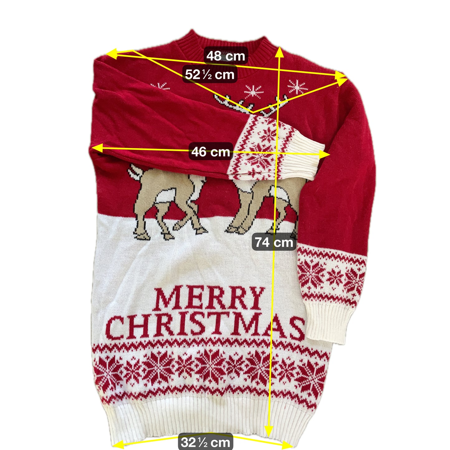 Infiniti Herren Weihnachts Pullover Gr XL Farbe rot