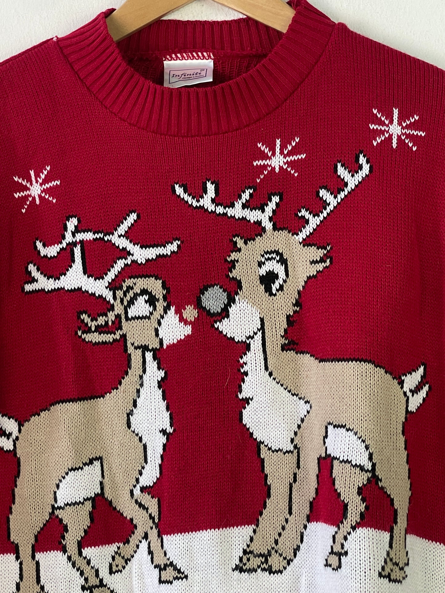 Infiniti Herren Weihnachts Pullover Gr XL Farbe rot