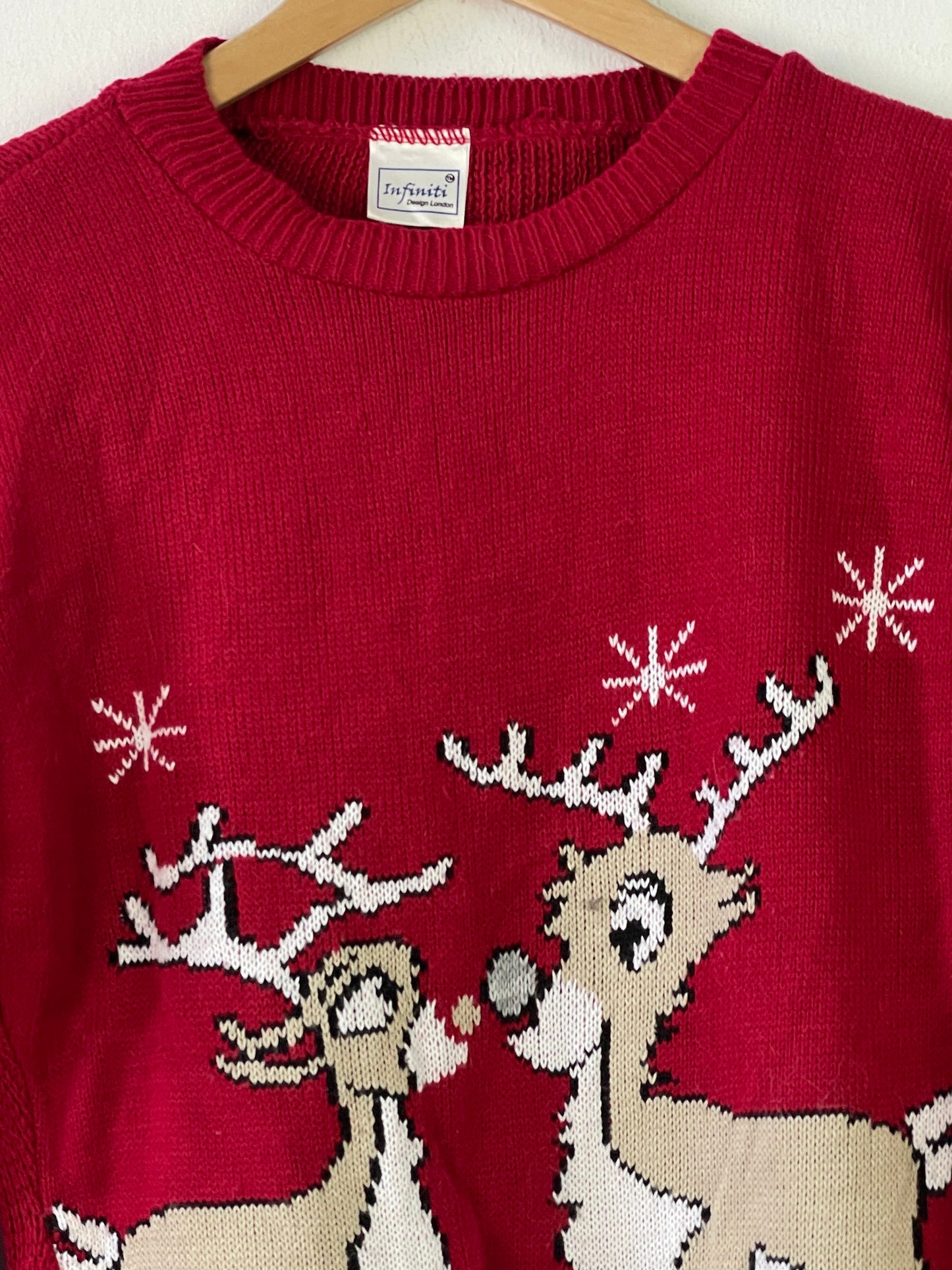 Infiniti Herren Weihnachts Pullover Gr XL Farbe rot