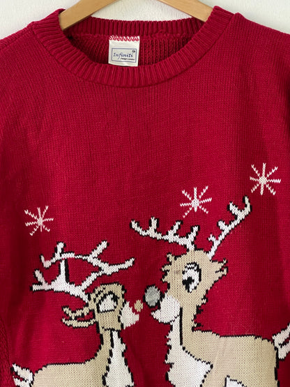 Infiniti Herren Weihnachts Pullover Gr XL Farbe rot