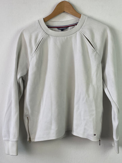 Tommy Hilfiger Damen Pullover Gr M Farbe weiss
