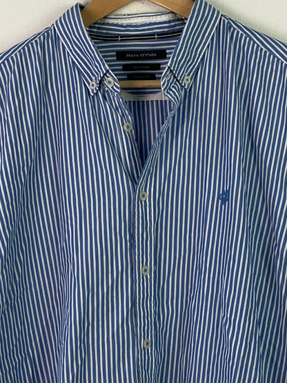 Marc O´Polo Herren Hemd Gr XL Farbe weiss blau