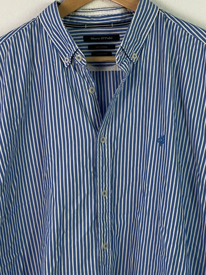 Marc O´Polo Herren Hemd Gr XL Farbe weiss blau