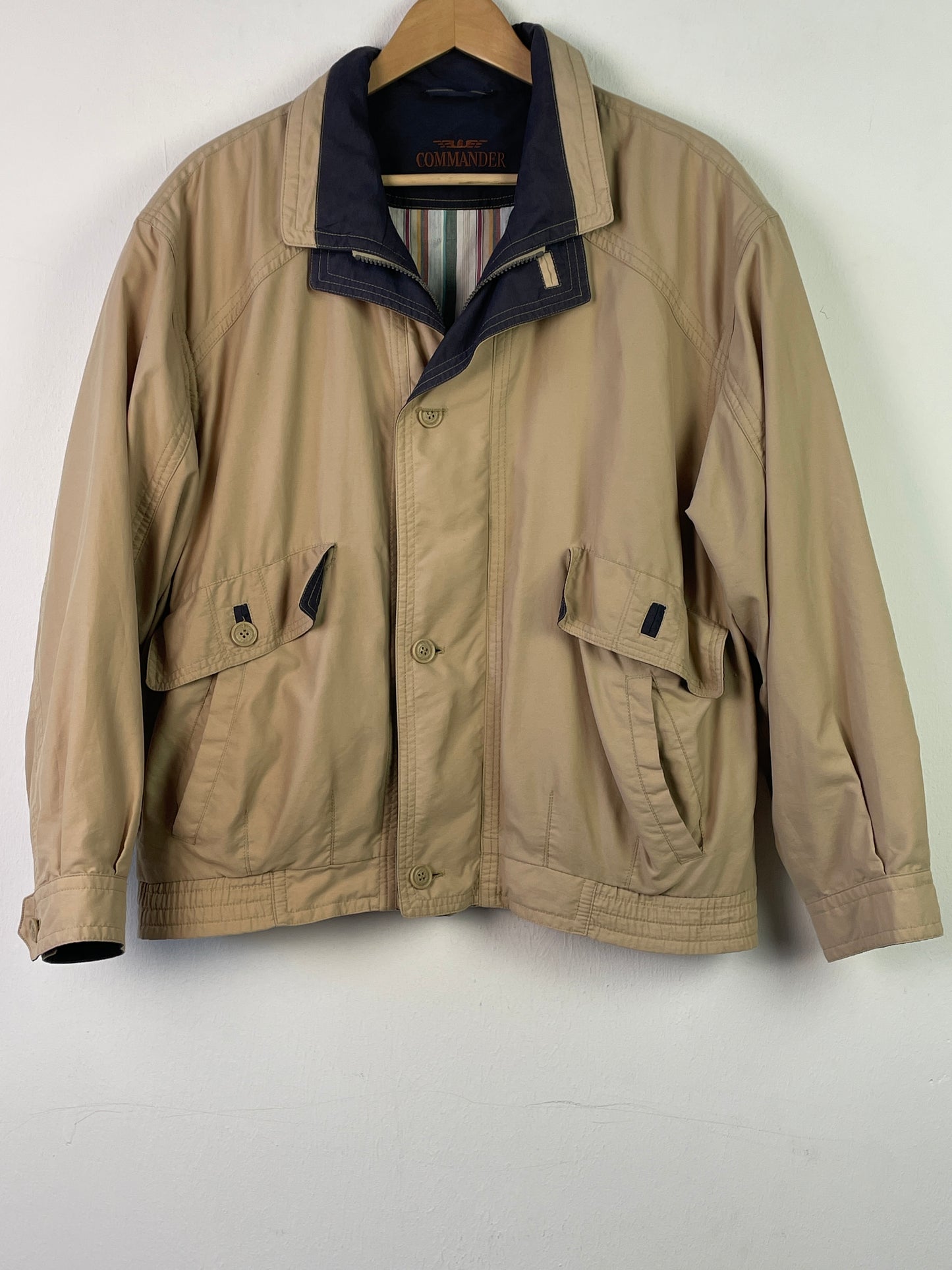 Commander Herren Jacke Gr L Farbe beige